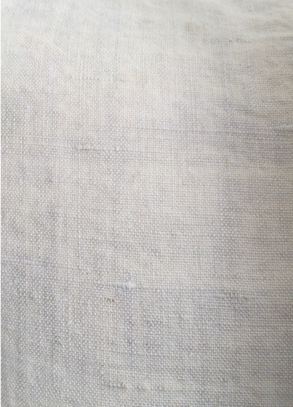 Alpana (11) Pure Linen, hand block printed cushion cover Color: Ivory