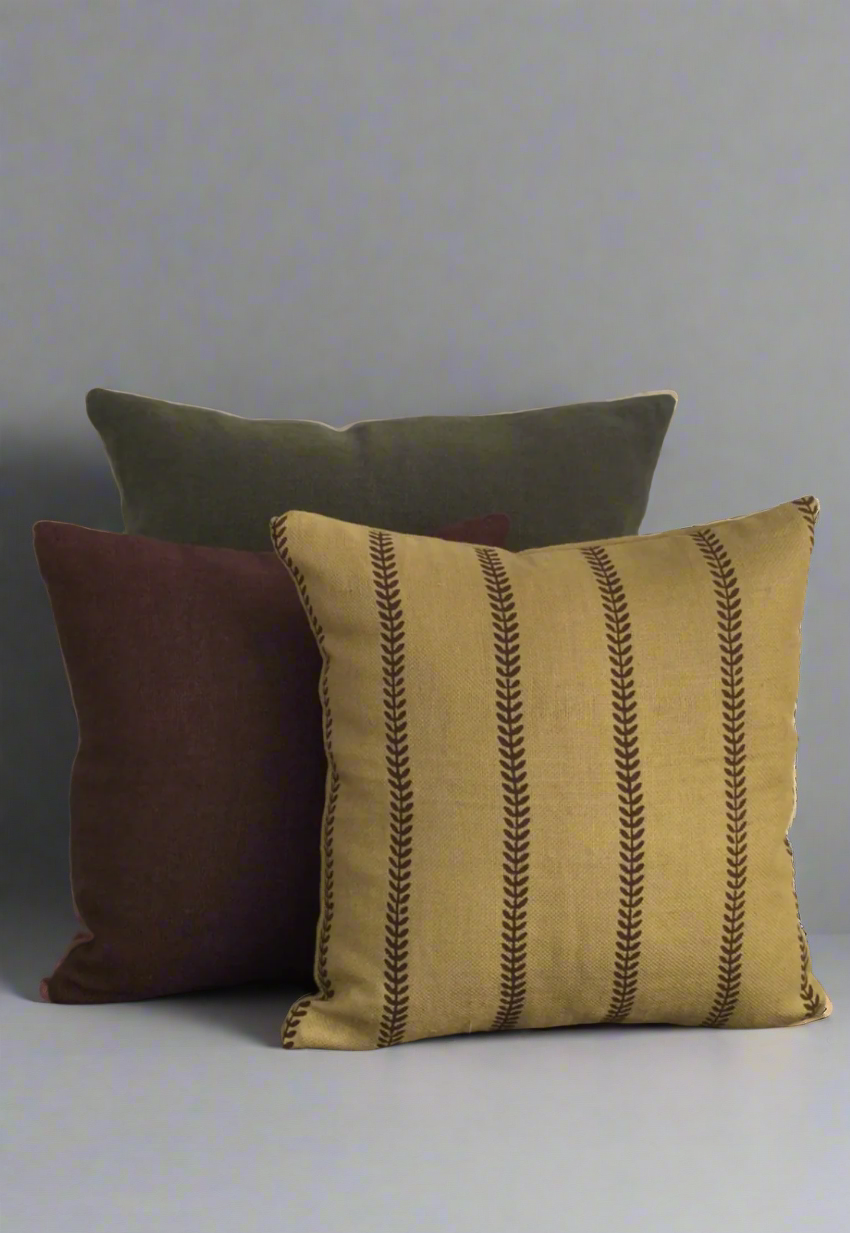 Saavan (17) Hand block print on Linen. Color: Mustard