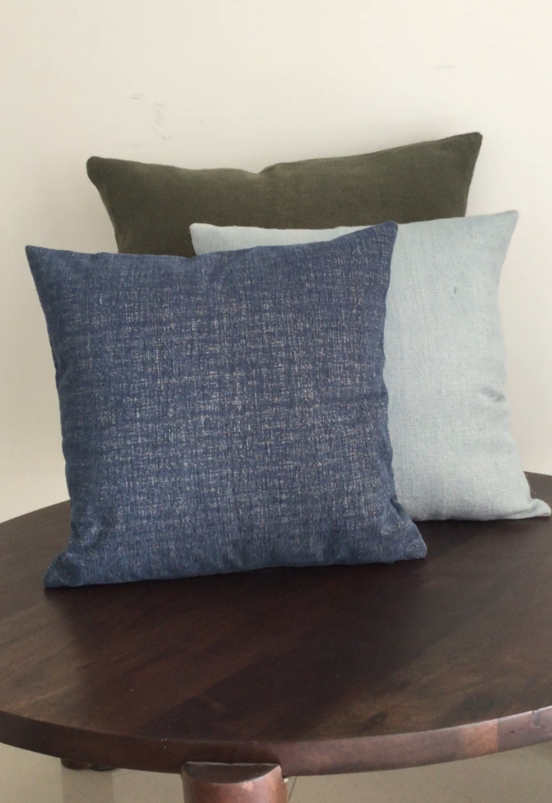 Sharvari (15) Textured cushion cover. Color: Pacific Blue