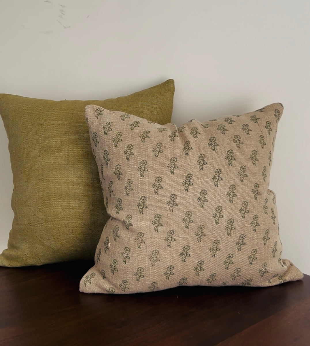 Palash (16) Hand block print on Natural Linen