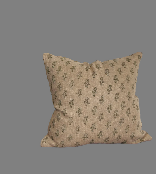 Palash (16) Hand block print on Natural Linen