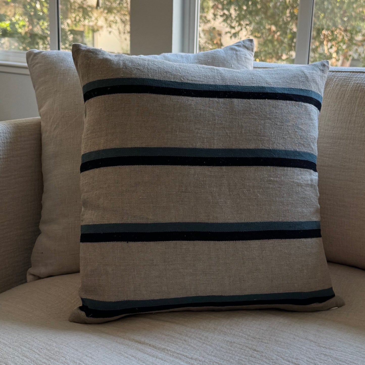 Laher. Linen cushion cover