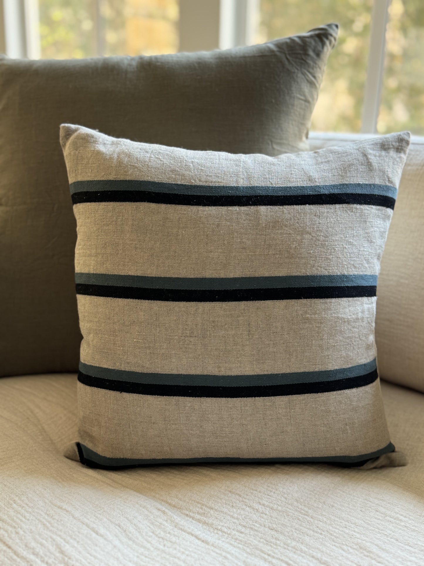 Laher. Linen cushion cover